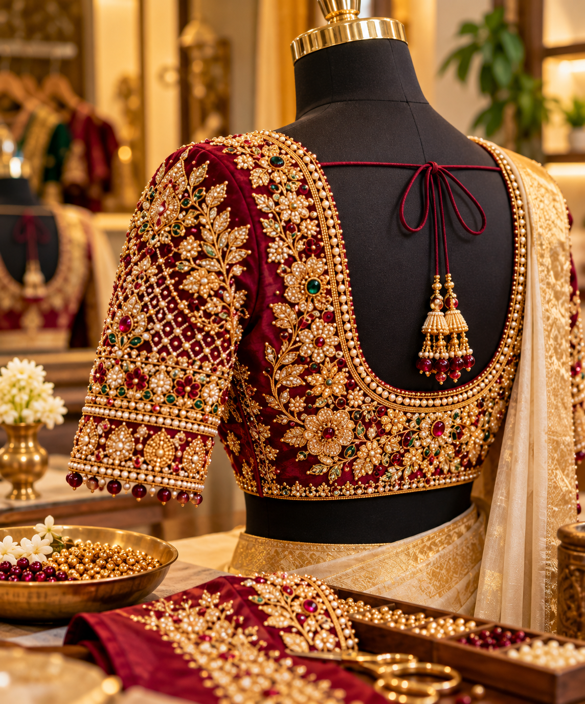 Kerala custom bridal blouse